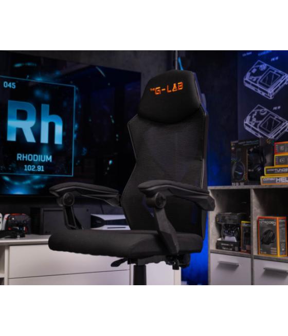 The g-lab ks-rhodium-a silla para videojuegos silla para videojuegos universal asiento acolchado negro