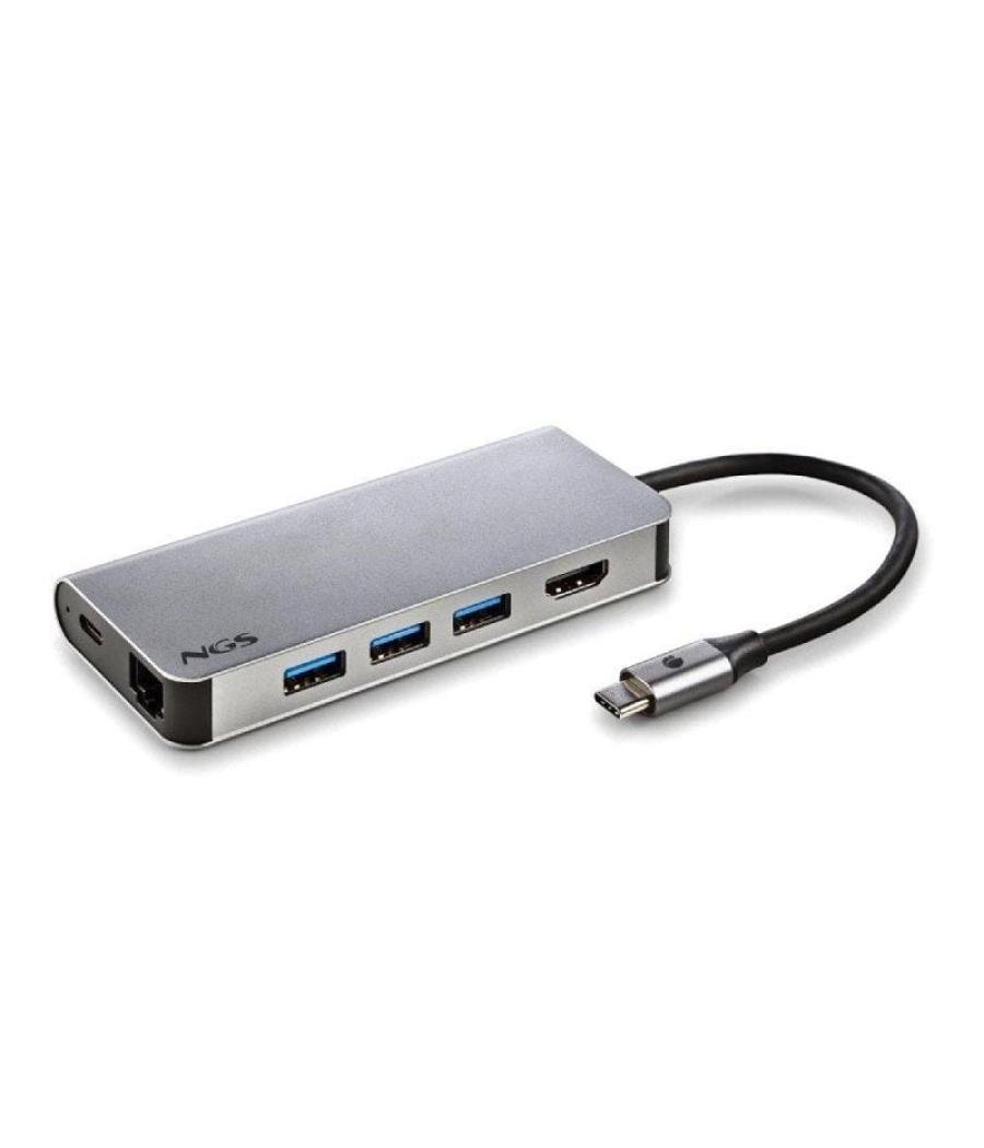 Docking usb tipo-c ngs wonderdock8/ 3xusb/ 1xusb tipo-c dp/ 1xhdmi/ 1xrj45/ 1xlector tarjetas sd