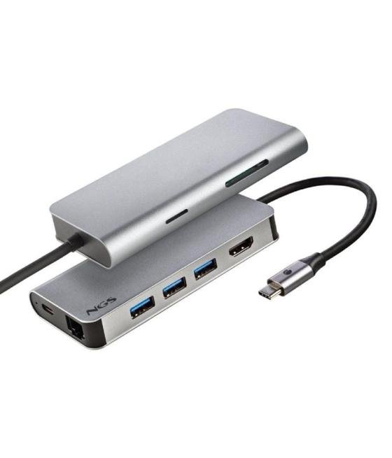 Docking usb tipo-c ngs wonderdock8/ 3xusb/ 1xusb tipo-c dp/ 1xhdmi/ 1xrj45/ 1xlector tarjetas sd