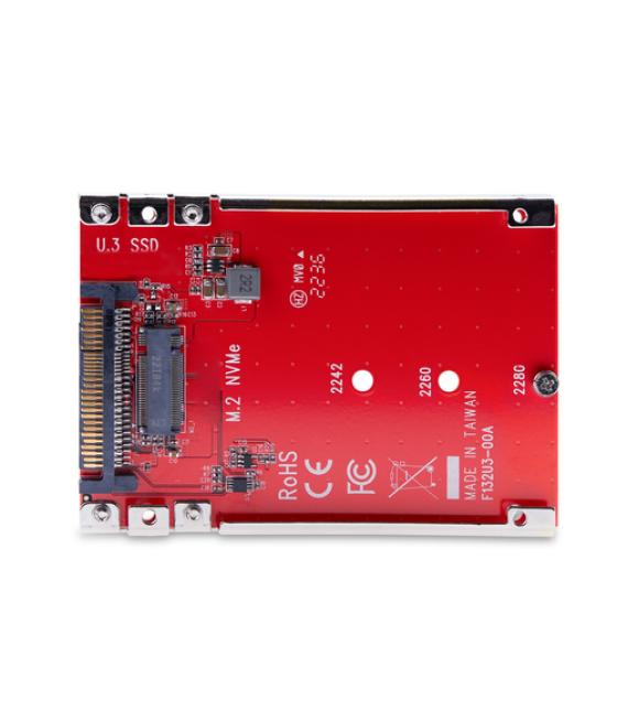 StarTech.com Adaptador M.2 a U.3 para SSDs M.2 NVMe - Conversor Adaptador de Host de Unidad M.2 PCIe a U.3 de 2,5 (SFF-TA-1001) 