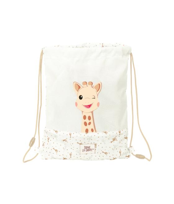 Saco plano safta junior reciclado y repelente agua sophie la girafe cookie 340x260x10 mm