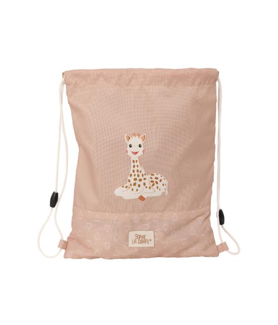 Saco plano safta junior reciclado y repelente agua sophie la girafe cookie 340x260x10 mm