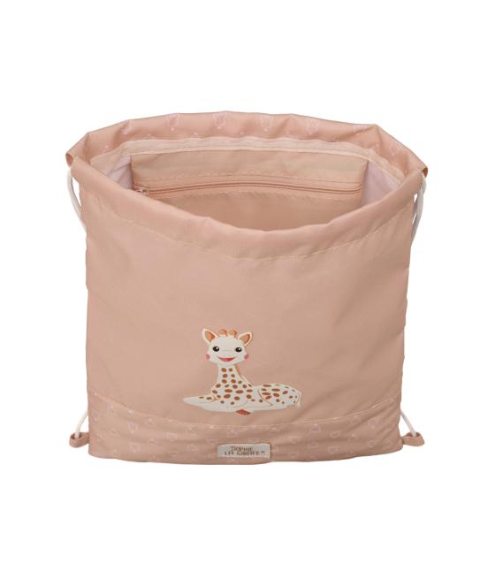 Saco plano safta junior reciclado y repelente agua sophie la girafe cookie 340x260x10 mm