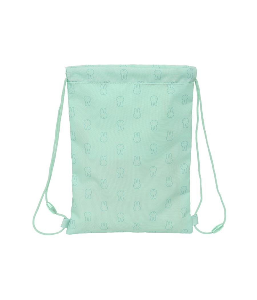 Saco plano safta junior reciclado y repelente agua miffy menta 340x260x10 mm