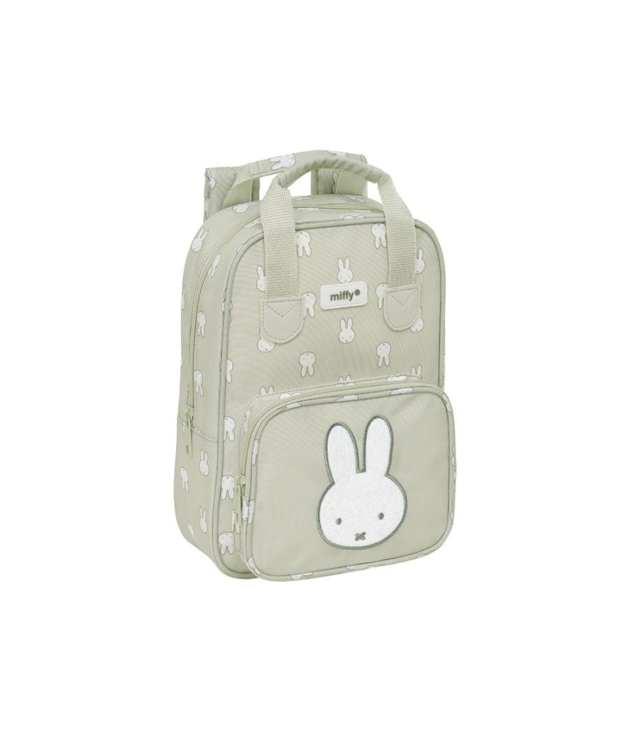 Mochila safta infantil con asas reciclada y repelente al agua miffy menta 280x200x80 mm