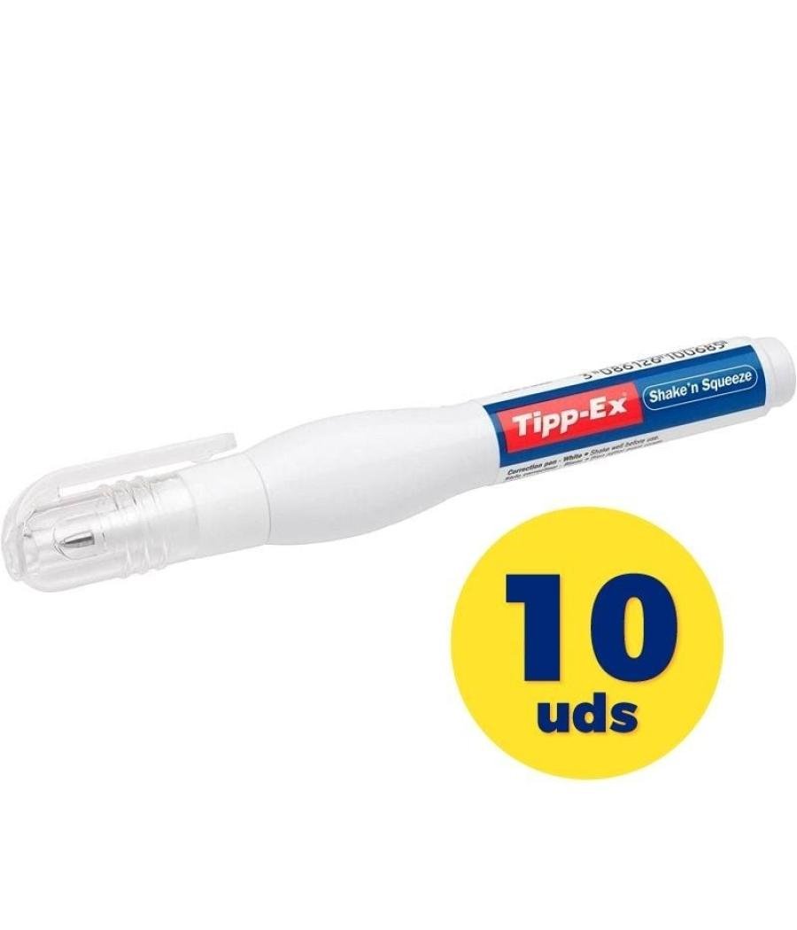 Caja de correctores de escritura en lápiz bic tipp-ex shake'n sqeeze/ 8ml/ 10 unidades