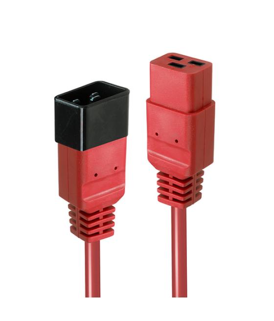 Lindy 30123 cable de transmisión Rojo 1 m C19 acoplador C20 acoplador