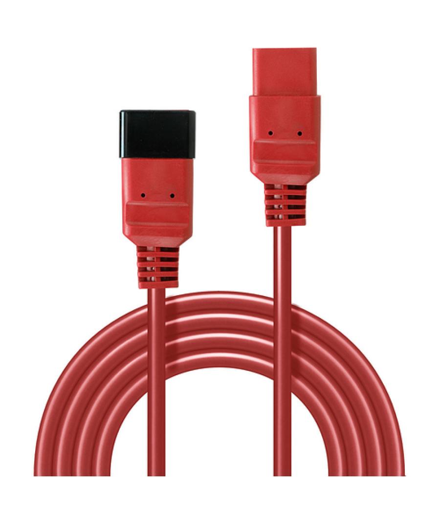 Lindy 30123 cable de transmisión Rojo 1 m C19 acoplador C20 acoplador