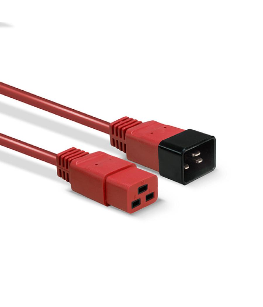 Lindy 30123 cable de transmisión Rojo 1 m C19 acoplador C20 acoplador