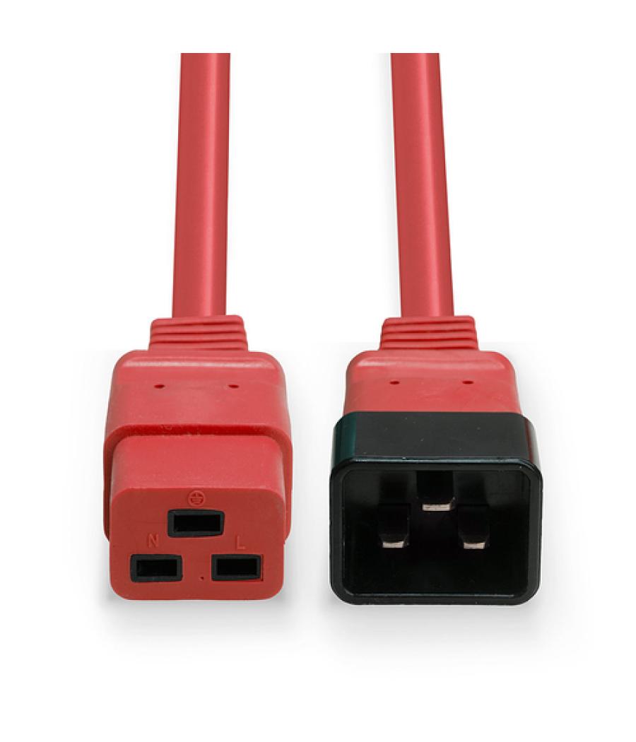 Lindy 30123 cable de transmisión Rojo 1 m C19 acoplador C20 acoplador