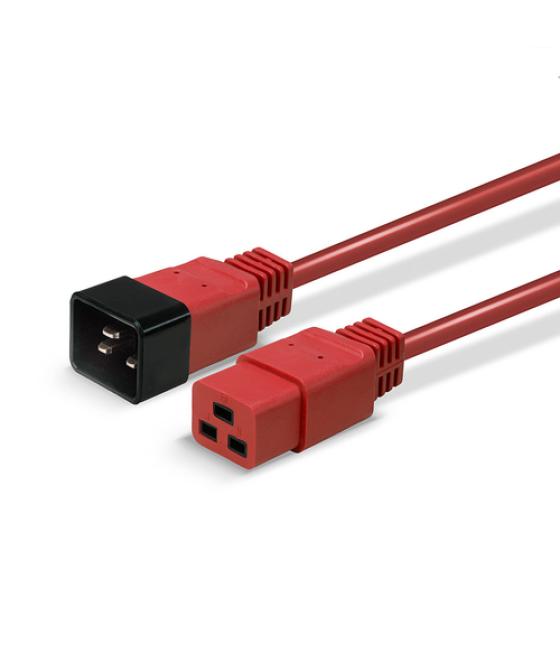 Lindy 30123 cable de transmisión Rojo 1 m C19 acoplador C20 acoplador