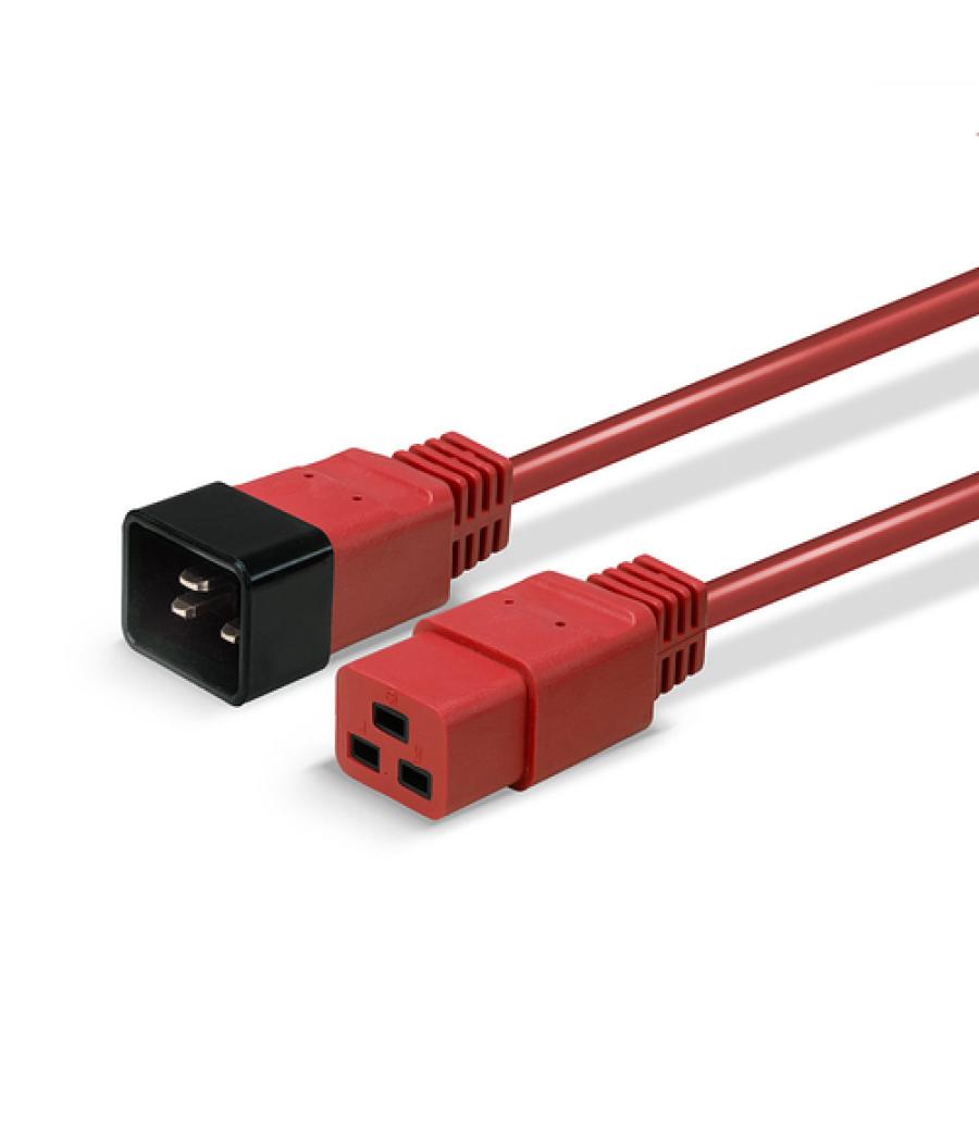 Lindy 30123 cable de transmisión Rojo 1 m C19 acoplador C20 acoplador