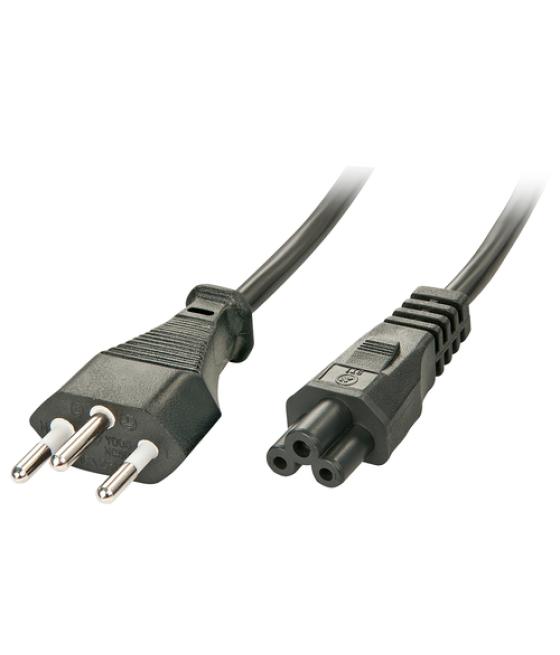 Lindy 30412 cable de transmisión Negro 2 m C5 acoplador