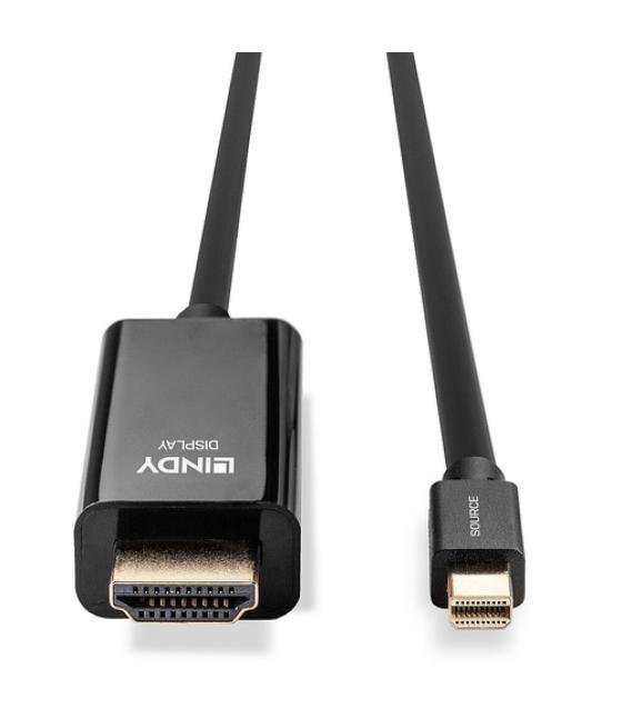 Lindy 36926 adaptador de cable de vídeo 1 m HDMI tipo A (Estándar) Mini DisplayPort Negro