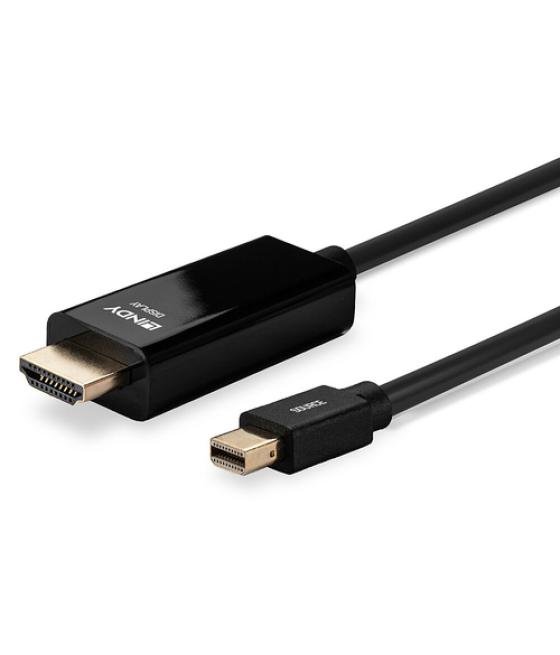 Lindy 36926 adaptador de cable de vídeo 1 m HDMI tipo A (Estándar) Mini DisplayPort Negro