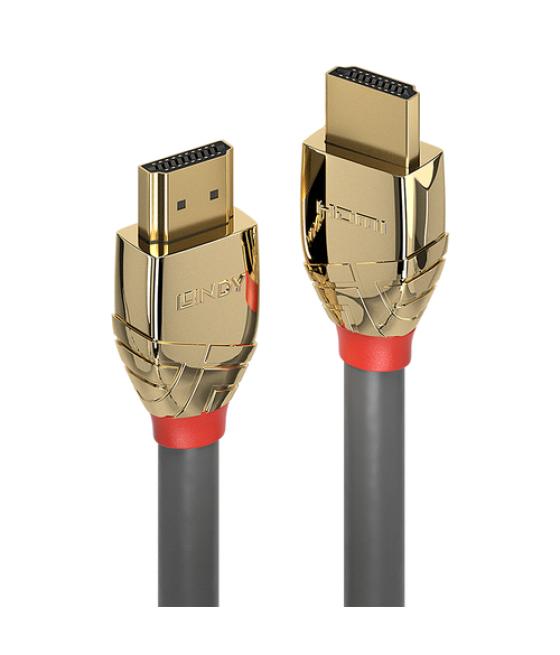 Lindy 37864 cable HDMI 5 m HDMI tipo A (Estándar) Oro, Gris