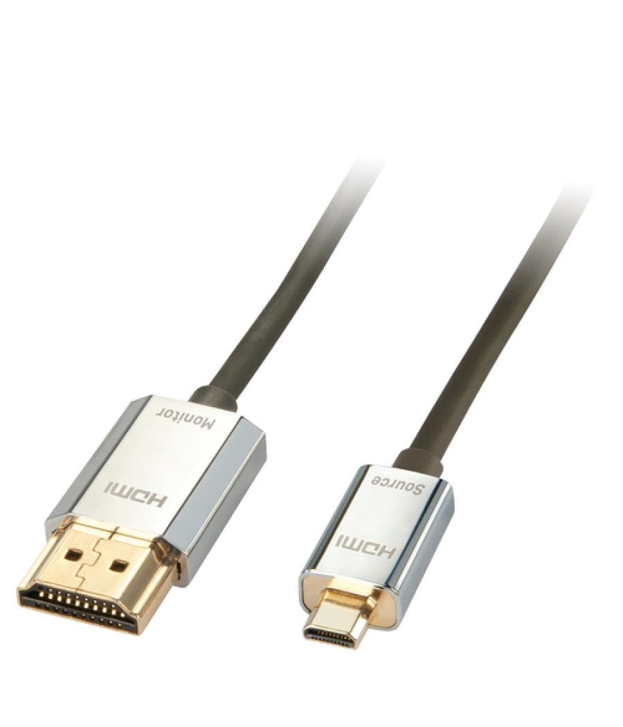 Lindy 41678 cable HDMI 3 m HDMI tipo A (Estándar) HDMI tipo D (Micro) Negro, Cromo, Oro