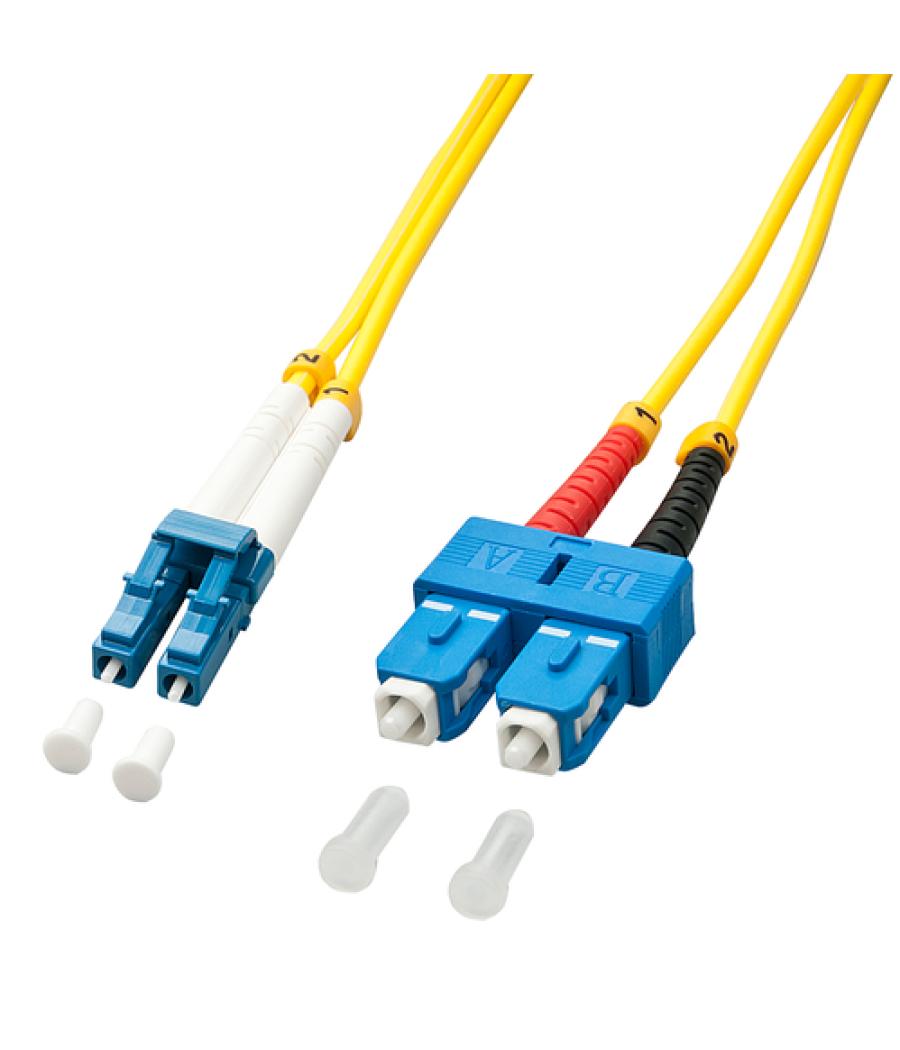 Lindy 47471 cable de fibra optica 2 m LC SC OS2 Amarillo