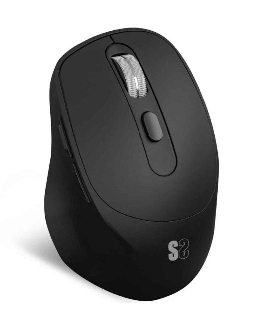 Ratón ergonómico inalámbrico por bluetooth/ 2.4ghz subblim comfort ergo dual battery/ batería recargable/ hasta 2400 dpi/ negro