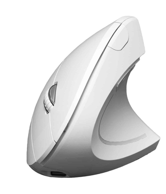 Ratón ergonómico inalámbrico por bluetooth/ 2.4ghz subblim glide vertical ergo dual battery/ batería recargable/ hasta 1600 dpi/