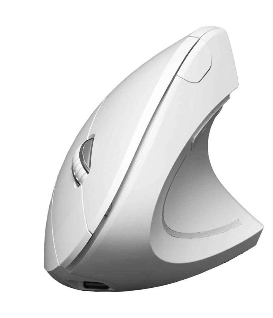 Ratón ergonómico inalámbrico por bluetooth/ 2.4ghz subblim glide vertical ergo dual battery/ batería recargable/ hasta 1600 dpi/