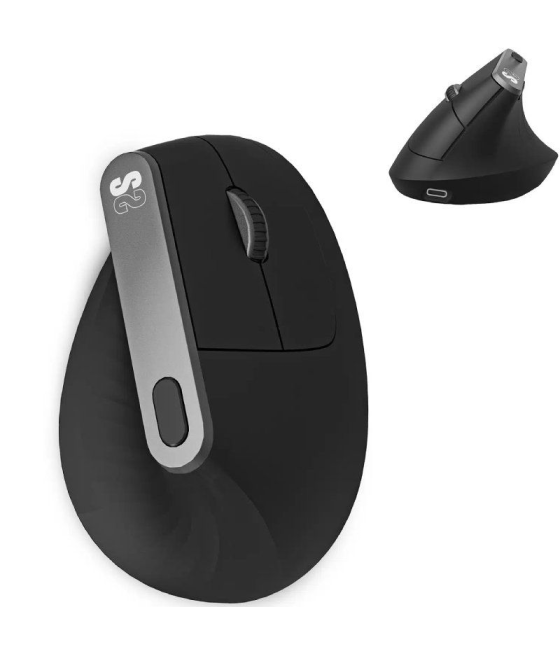 Ratón ergonómico inalámbrico por bluetooth/ 2.4ghz subblim nature vertical ergo dual battery/ batería recargable/ hasta 4000 dpi