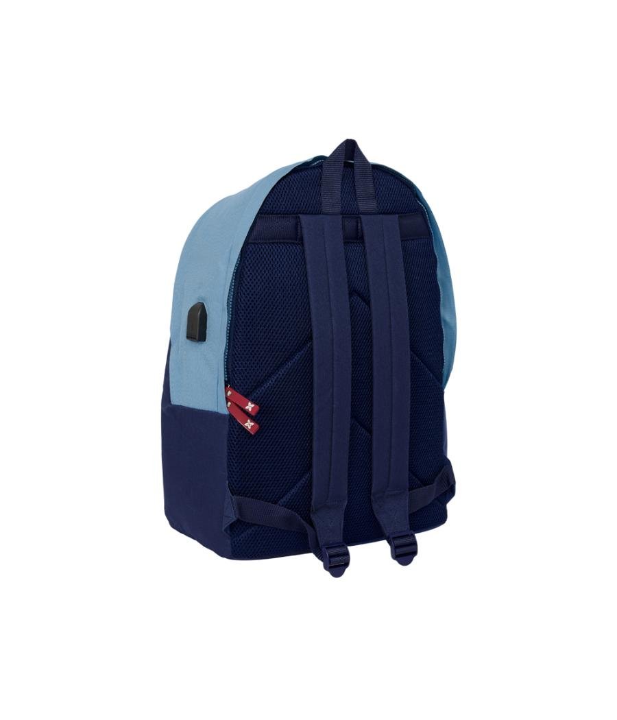 Mochila safta doble para portatil 15,6\" + usb munich royal 440x310x180 mm