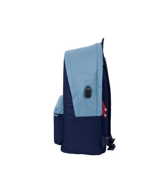 Mochila safta doble para portatil 15,6\" + usb munich royal 440x310x180 mm