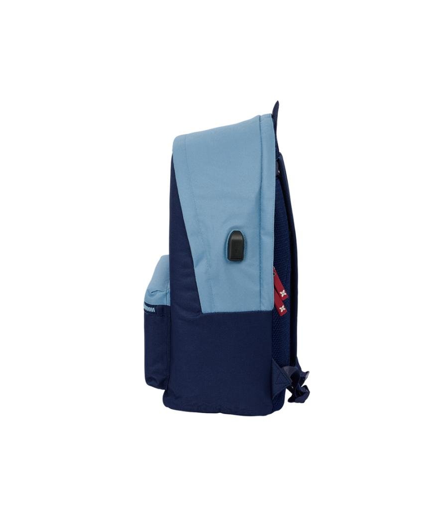 Mochila safta doble para portatil 15,6\" + usb munich royal 440x310x180 mm