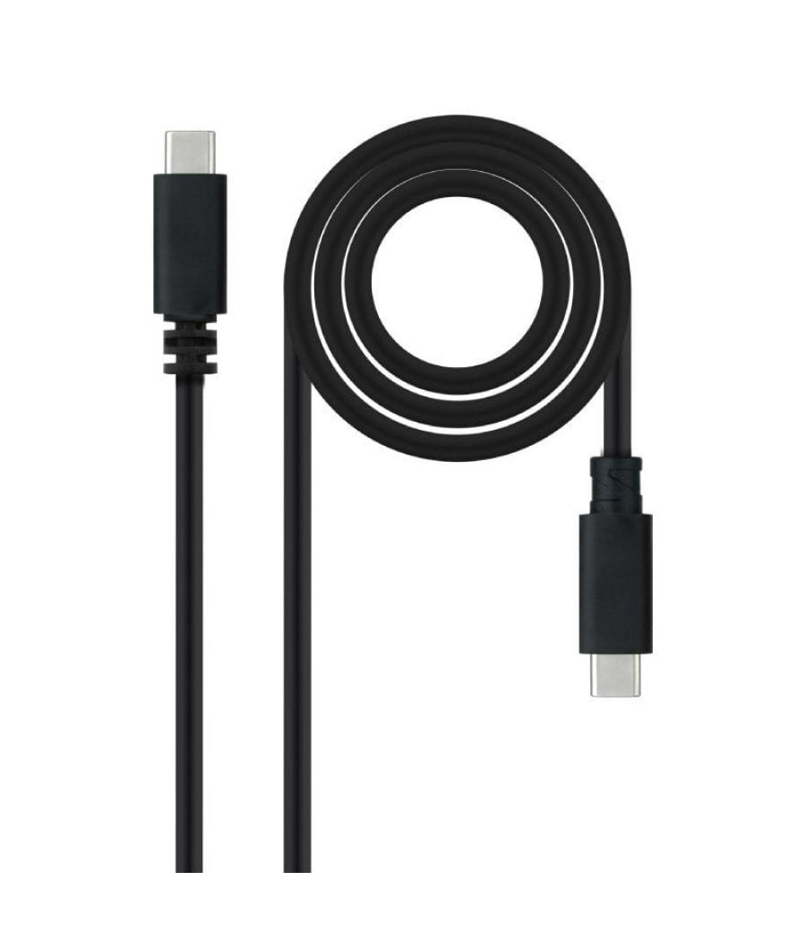 Cable usb 2.0 tipo-c nanocable 10.01.2301-l150/ usb tipo-c macho - usb tipo-c macho/ 480mbps/ 1.5m/ negro