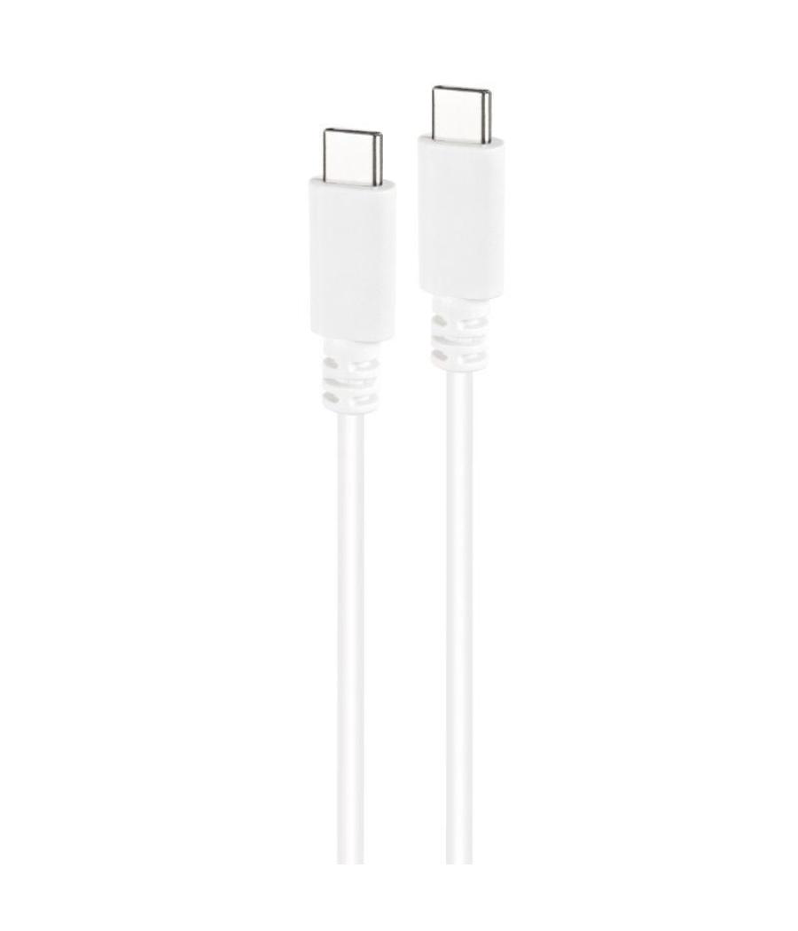 Cable usb 2.0 tipo-c nanocable 10.01.2301-w/ usb tipo-c macho - usb tipo-c macho/ 480mbps/ 1m/ blanco