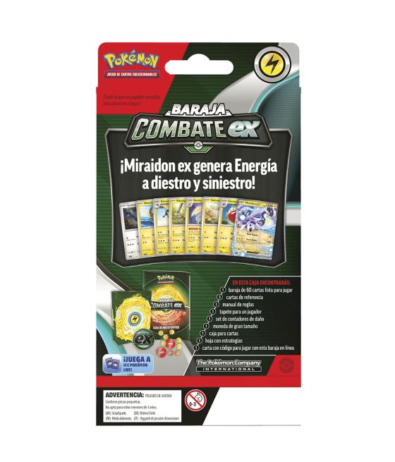 Juego de cartas pokemon tcg july ex battle deck miraidon & victini 1 unidad aleatoria