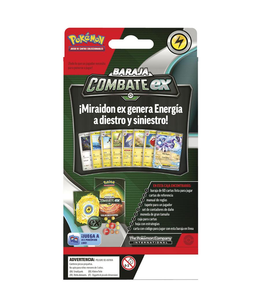 Juego de cartas pokemon tcg july ex battle deck miraidon & victini 1 unidad aleatoria