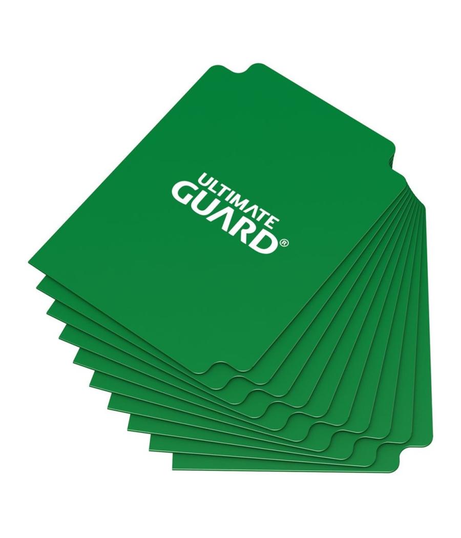 Tarjetas separadoras para cartas ultimate guard tamaño estándar verde (10)