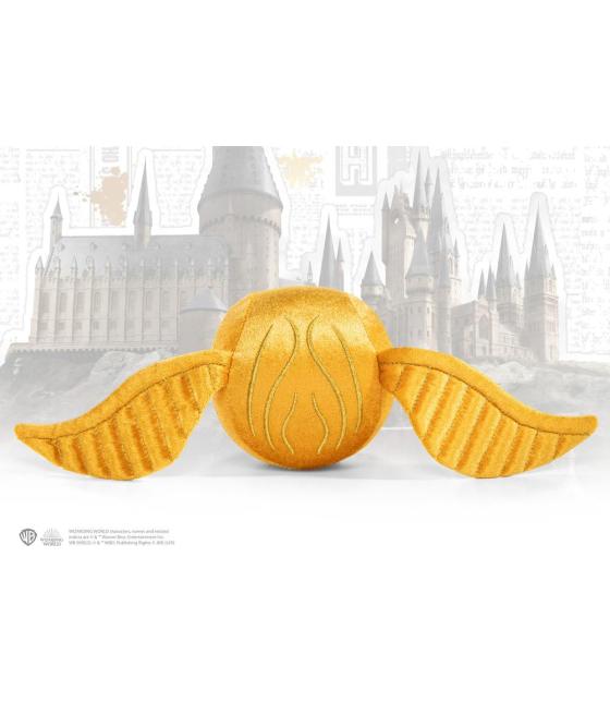 Peluche the noble collection harry potter escudo hogwarts y snitch dorada