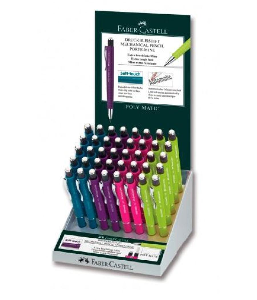 Faber castell portaminas poly matic 0,7mm surtidos -expositor de 40u-