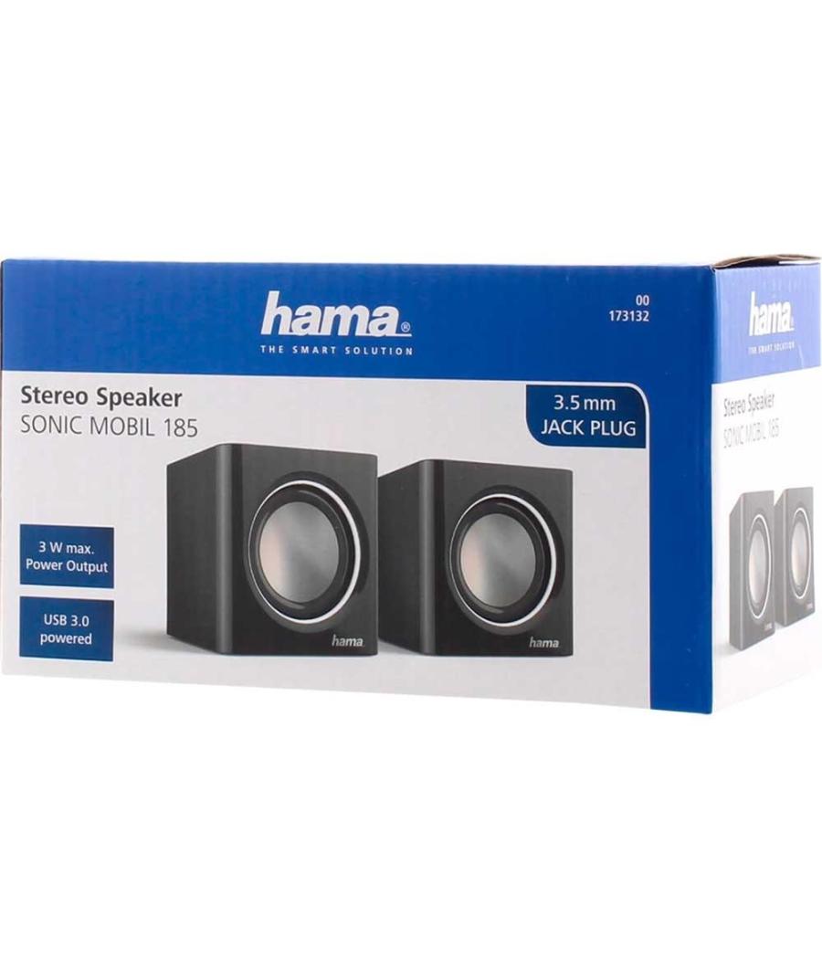 Altavoces pc hama sonic mobil 185 negro