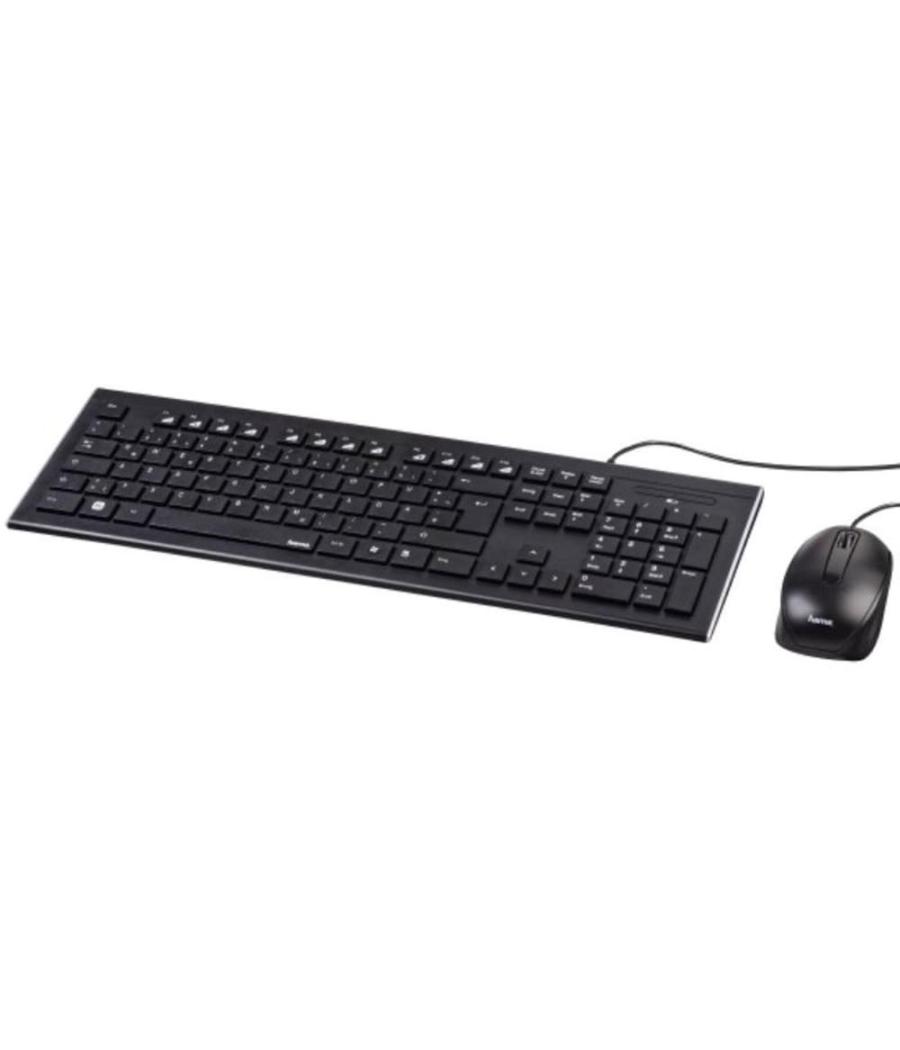 Teclado + raton hama cortino usb tipo a negro