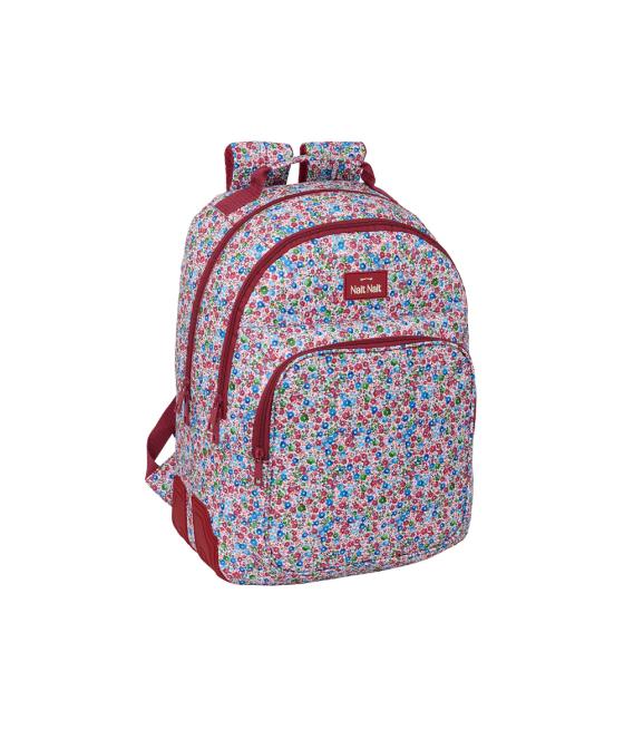 Mochila safta doble con cantóneras adaptable a carro nait nait floresistente coimbra burdeos 420x320x150