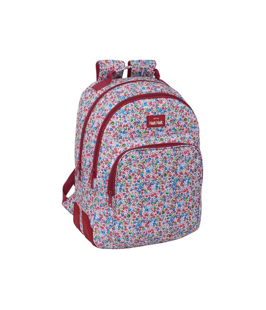 Mochila safta doble con cantóneras adaptable a carro nait nait floresistente coimbra burdeos 420x320x150