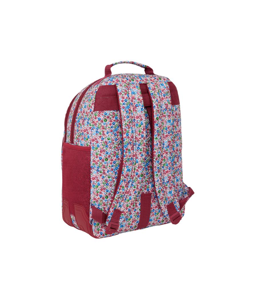 Mochila safta doble con cantóneras adaptable a carro nait nait floresistente coimbra burdeos 420x320x150