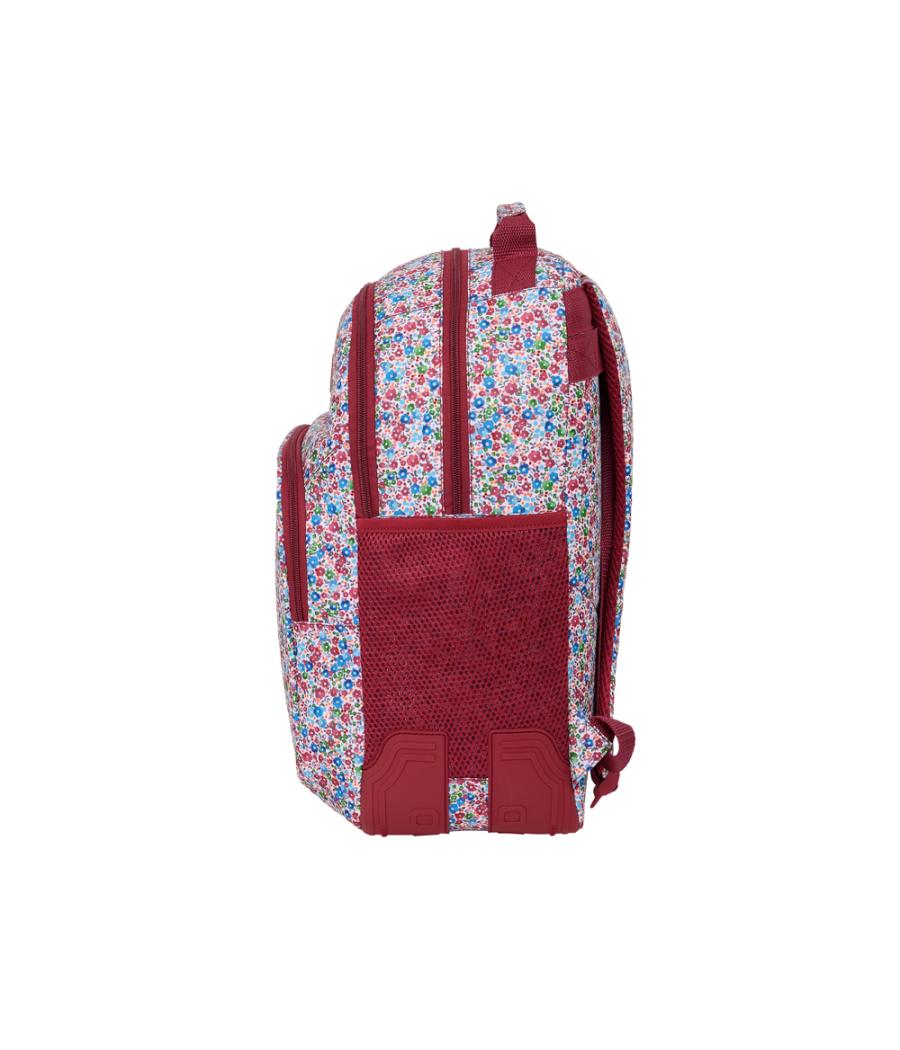 Mochila safta doble con cantóneras adaptable a carro nait nait floresistente coimbra burdeos 420x320x150