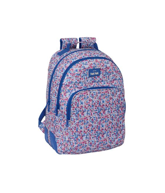 Mochila safta doble con cantóneras adaptable a carro nait nait floresistente coimbra azul 420x320x150 mm