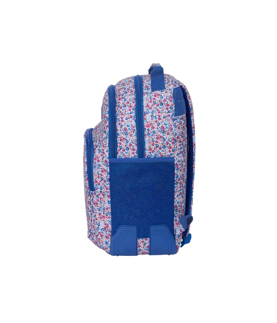 Mochila safta doble con cantóneras adaptable a carro nait nait floresistente coimbra azul 420x320x150 mm