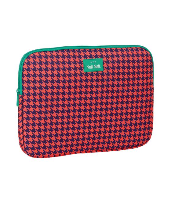 Funda para portatil 14'' safta nait nait pata de gallo coral 250x340x20 mm