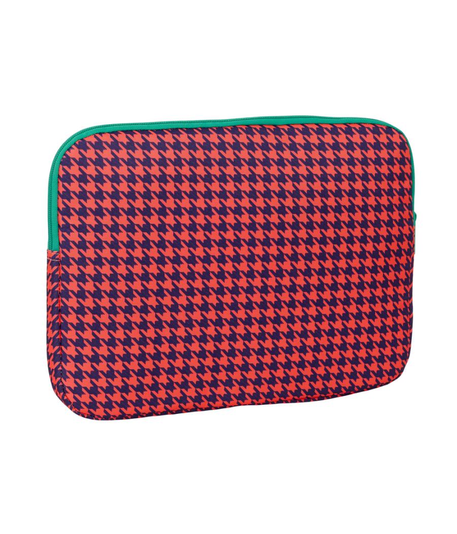 Funda para portatil 14'' safta nait nait pata de gallo coral 250x340x20 mm