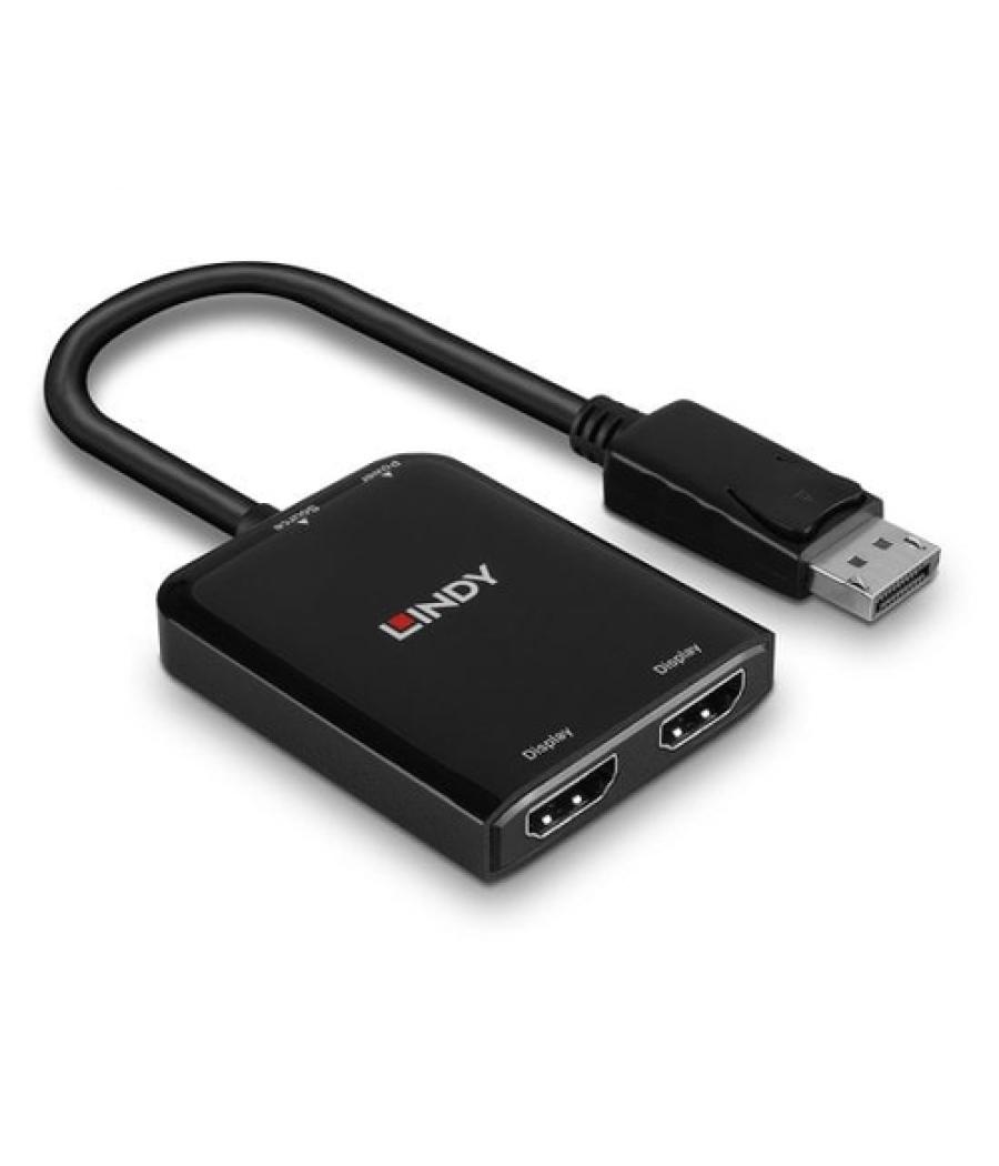 Lindy 38433 adaptador de cable de vídeo DisplayPort 2 x HDMI