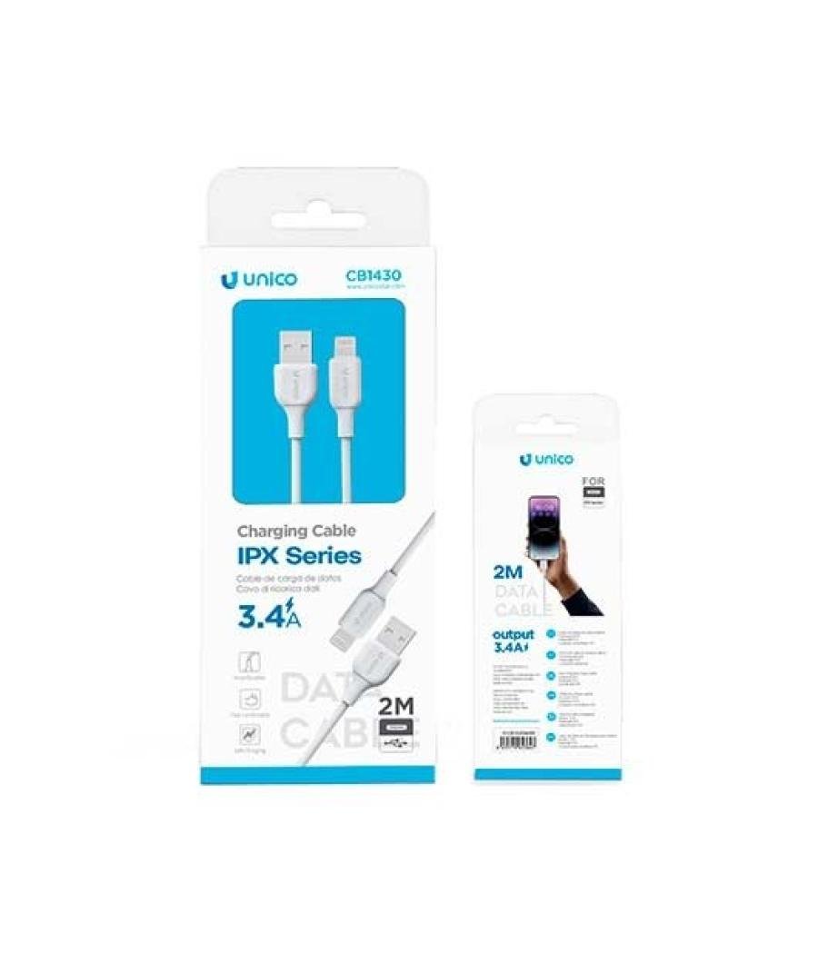 Cable unico lightning a usb(a) 3.4a 2m