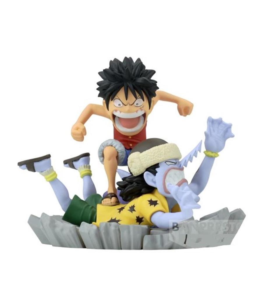 Figura banpresto one piece world collectable figure log stories monkey.d.luffy vs arlong 7cm