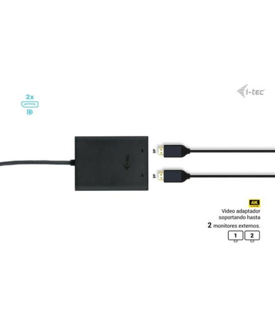 i-tec USB-C Dual 4K/60Hz (single 8K/30Hz) DP Video Adapter